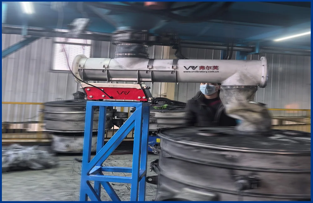 VRV BM series compact electromagnetic vibrating feeder with customizable trough/tube for industrial automation