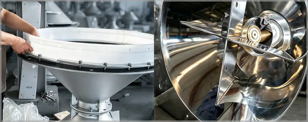 Stainless steel bin activator finished assembly in factory